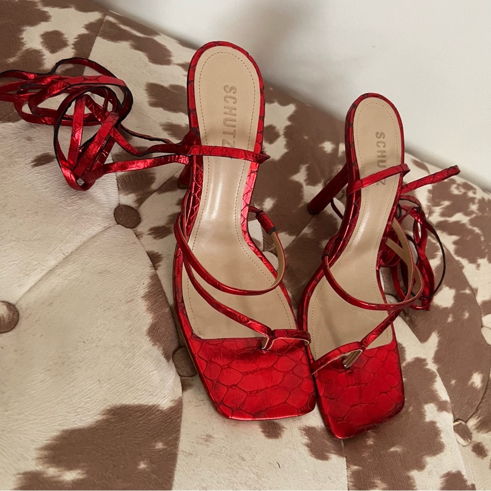 Red Schutz Heels